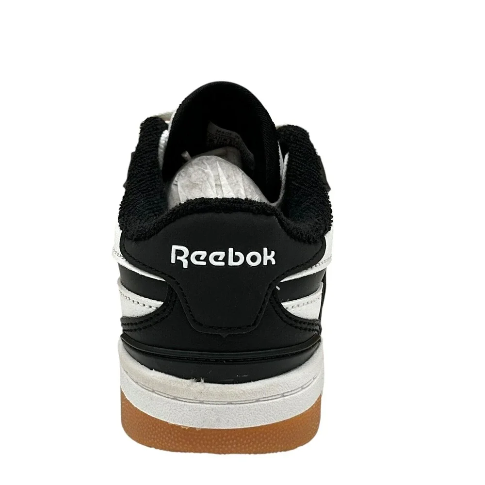 Reebok Court Drift Youth Boys Casual Sneakers Size 1Y Black/White Lace up Shoes‎